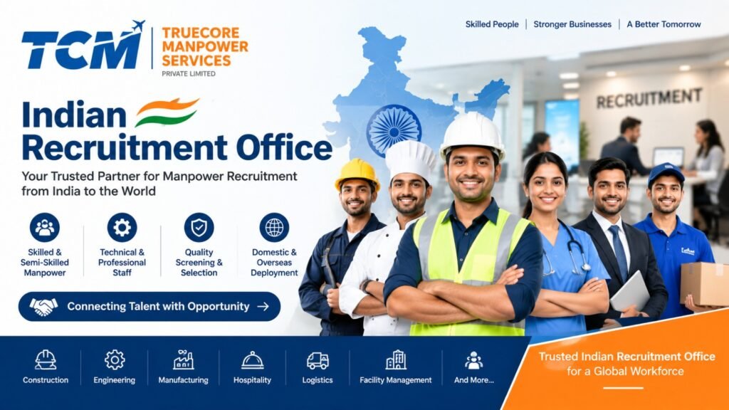 Indian Recruitment Office providing skilled and professional manpower recruitment services