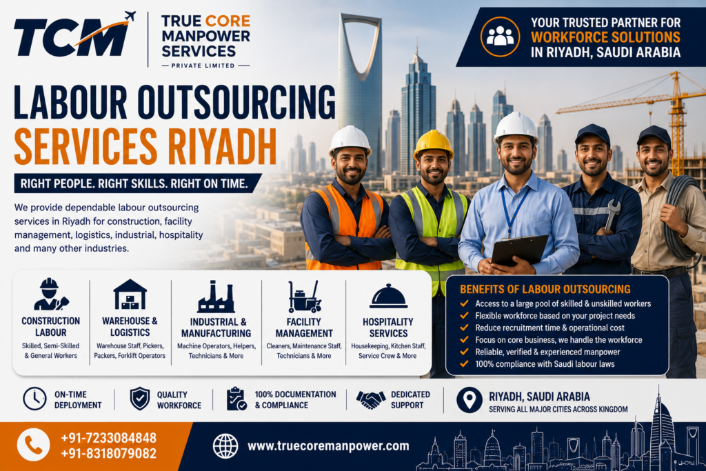 Labour outsourcing services Riyadh providing skilled and semi-skilled workforce solutions