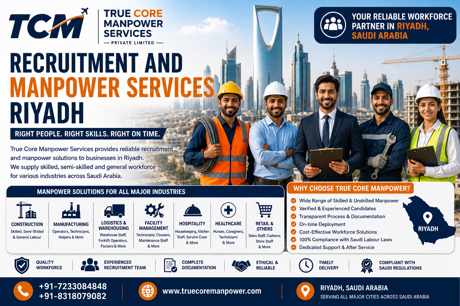 Recruitment and manpower services Riyadh providing skilled and semi-skilled workforce solutions