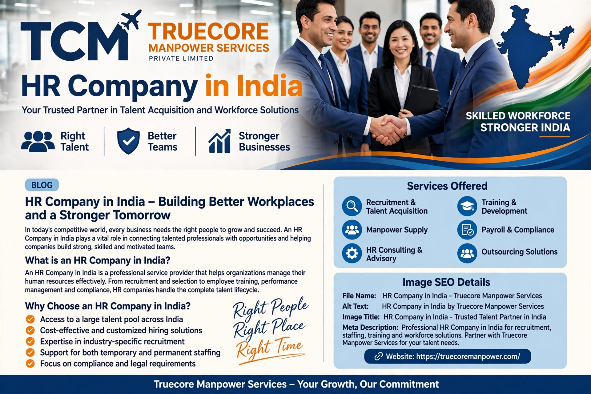 HR Company in India – Truecore Manpower Services
