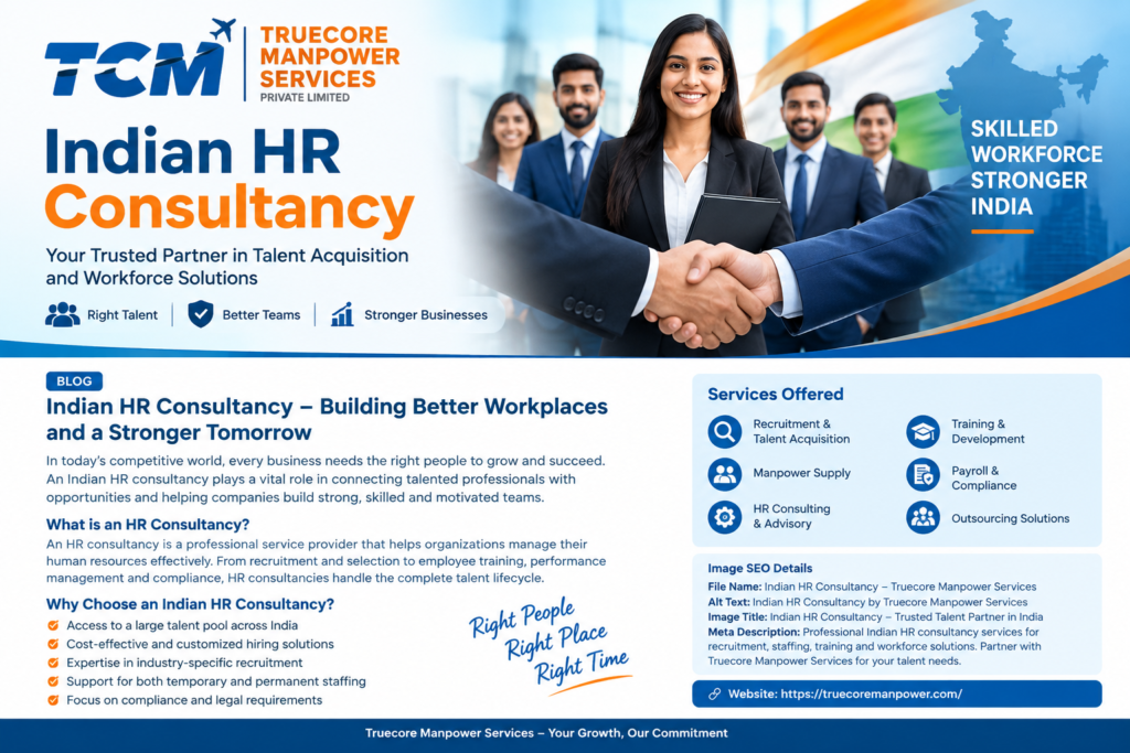 Indian HR Consultancy by Truecore Manpower Services